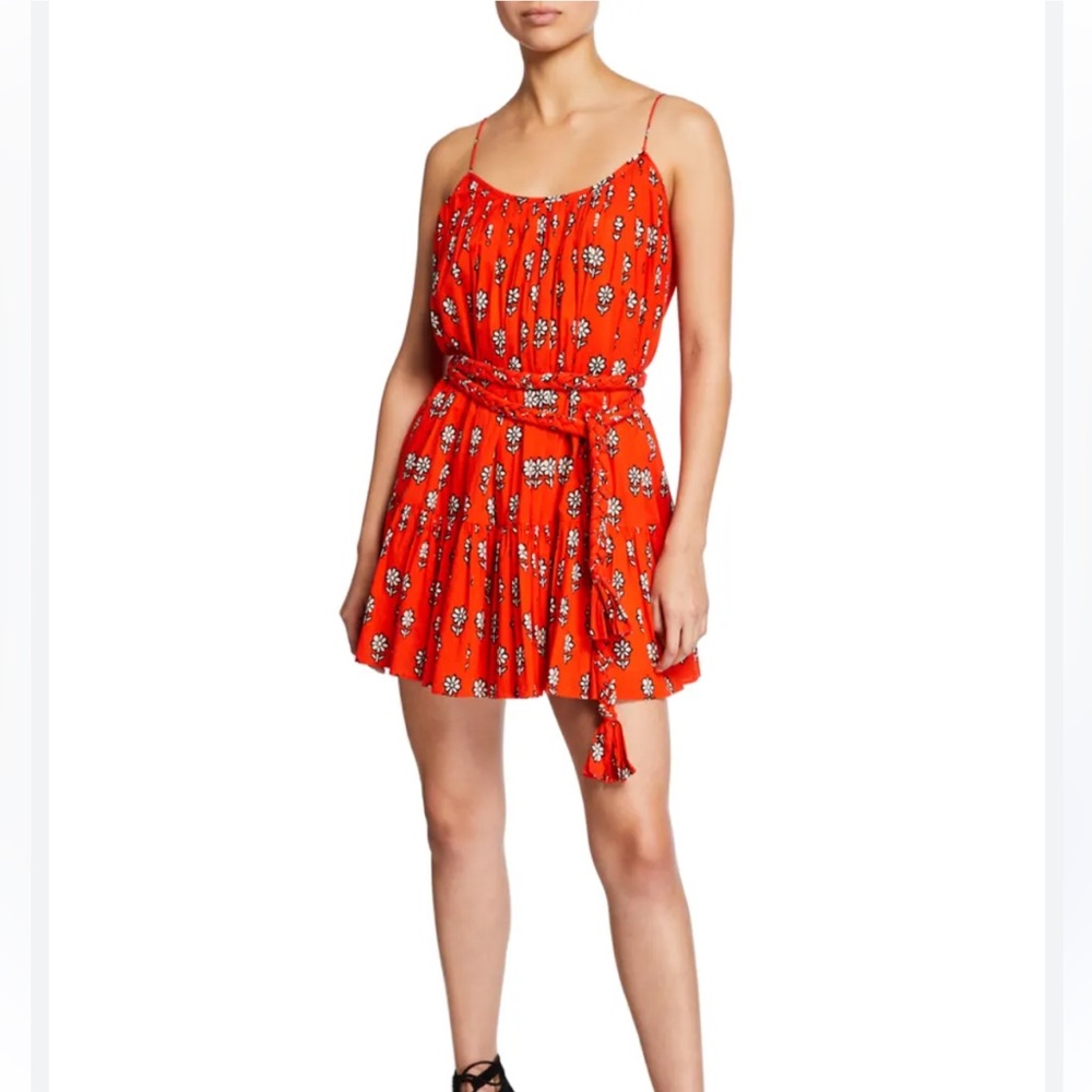 RHODE Vibrant Orange Floral Dress